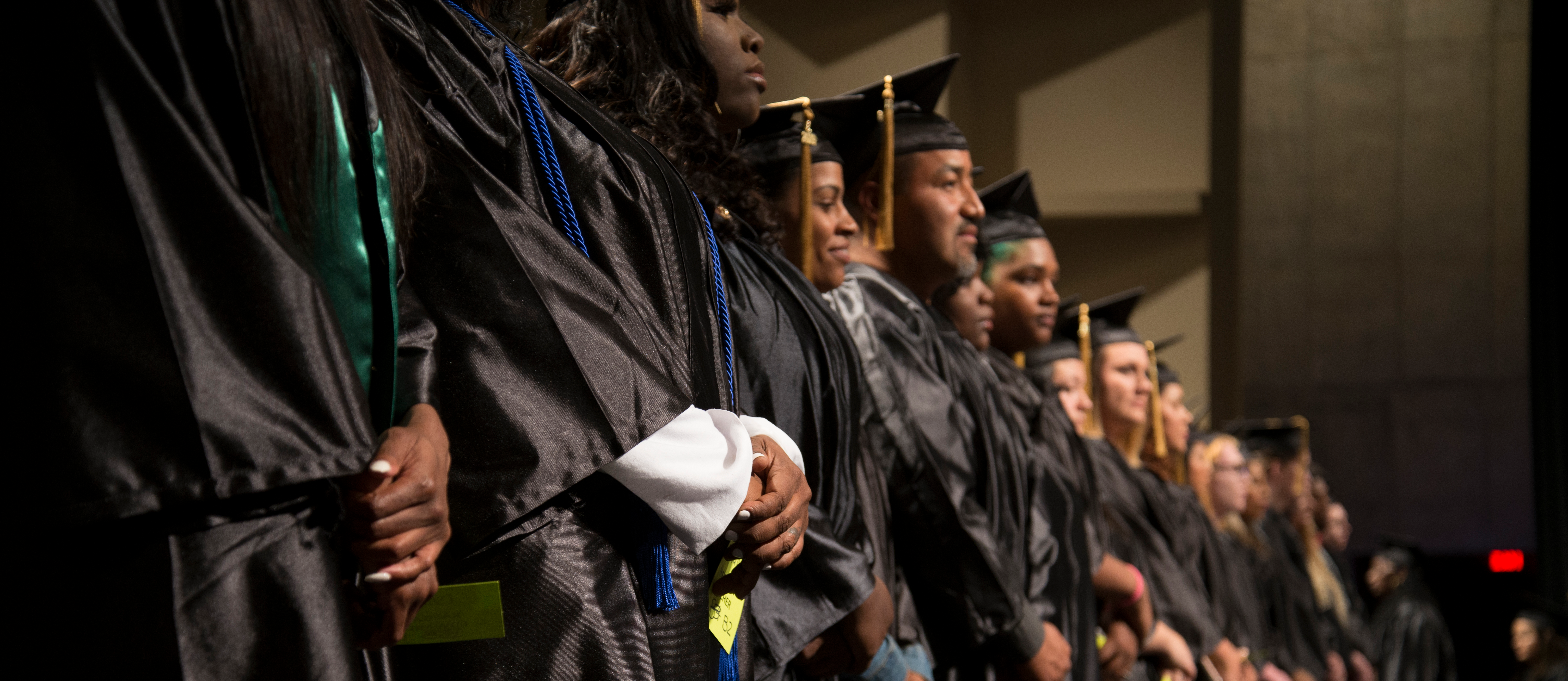 graduates standing in line at 2019 Graduation