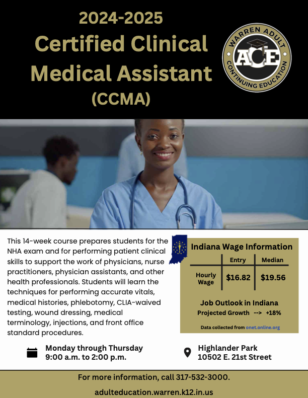 Certified Clinical Medical Assistant (CCMA)