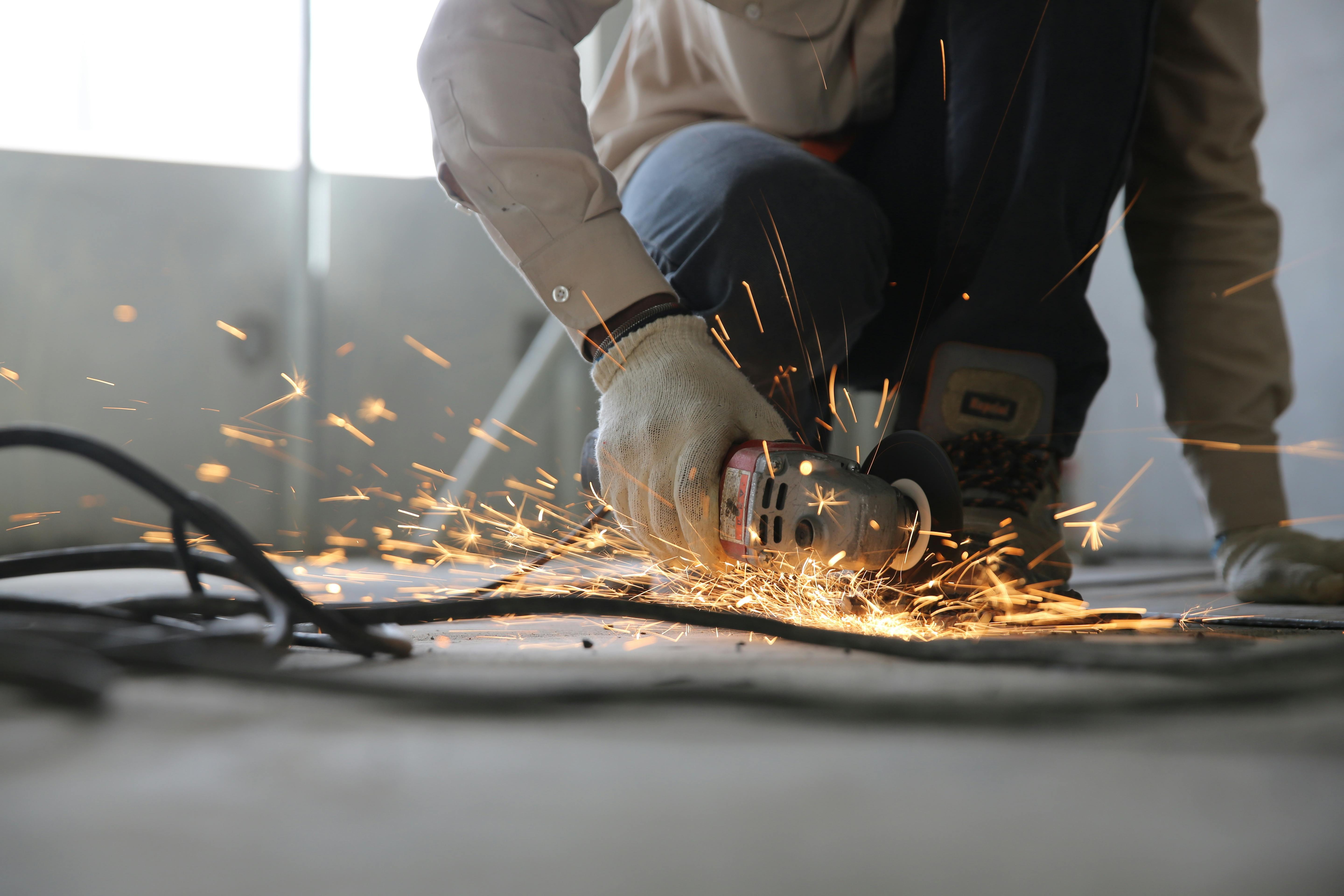 Student working on a construction Project