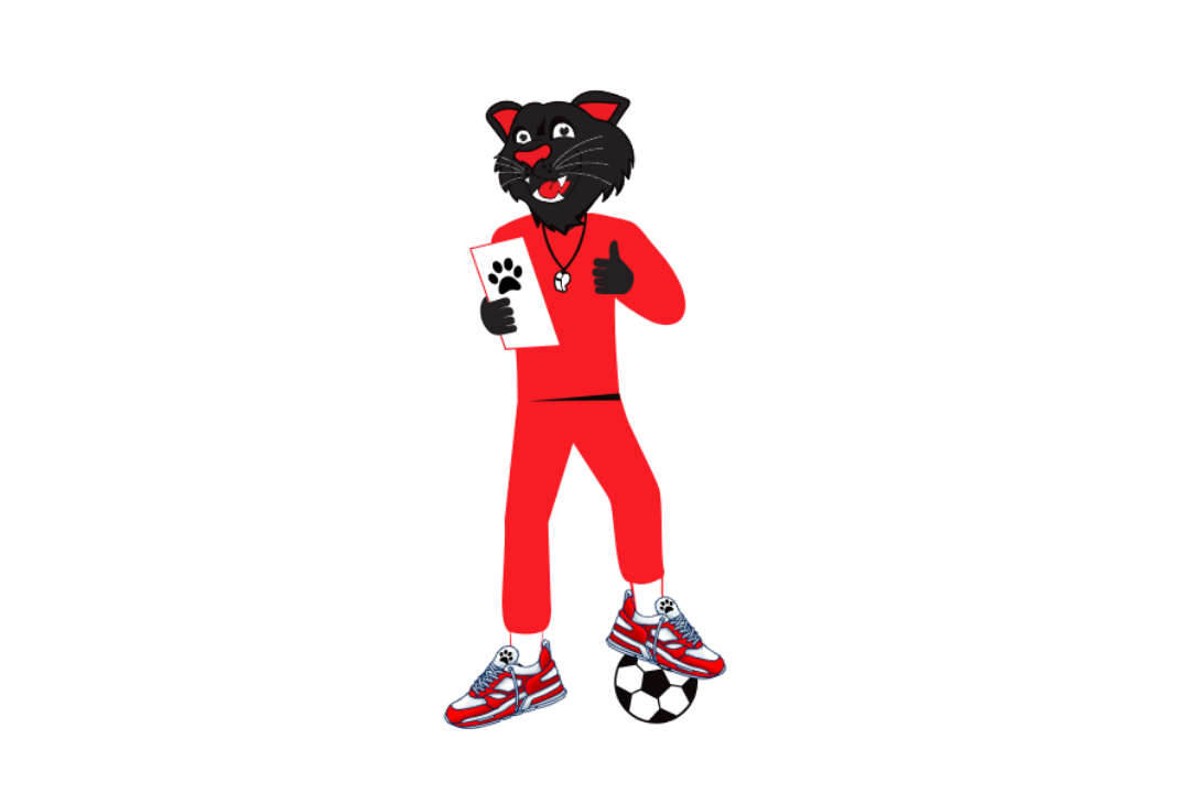 PAWS with soccer ball clip art