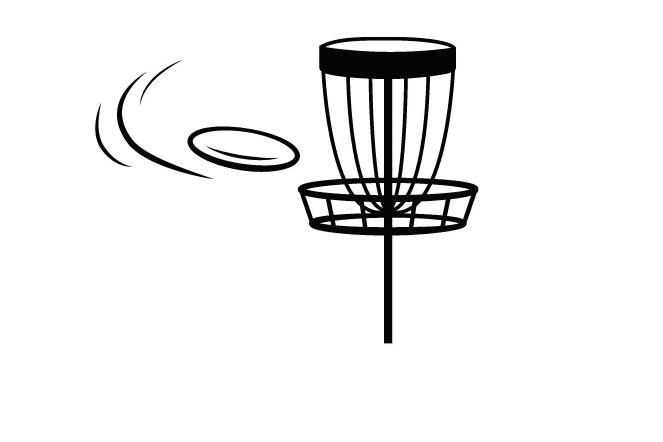 disc golf basket and disc