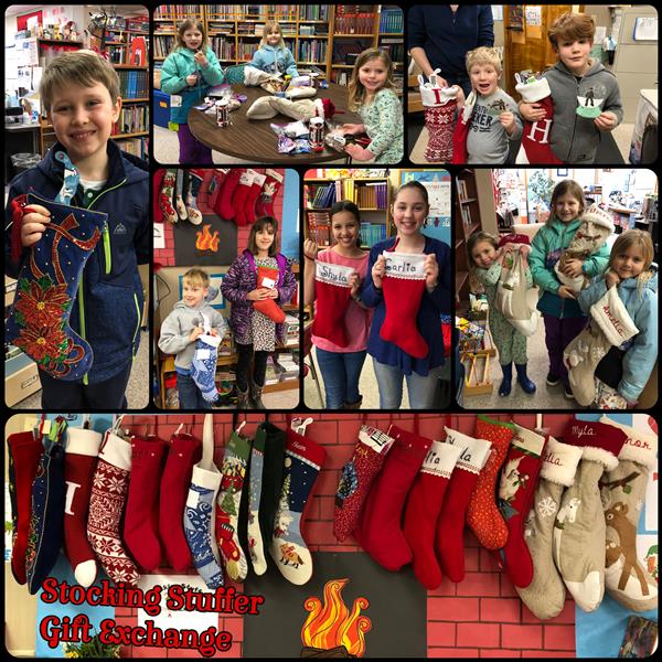 A collage of children joyfully holding stockings, filled with anticipation and excitement for the holiday season.