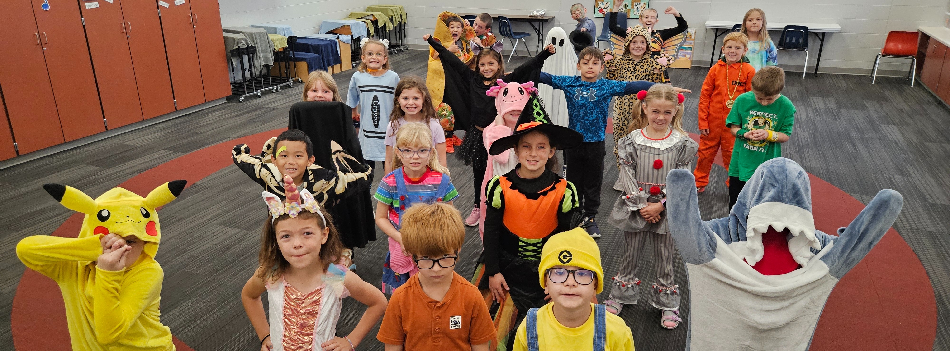 2nd Grade Students in Costumes