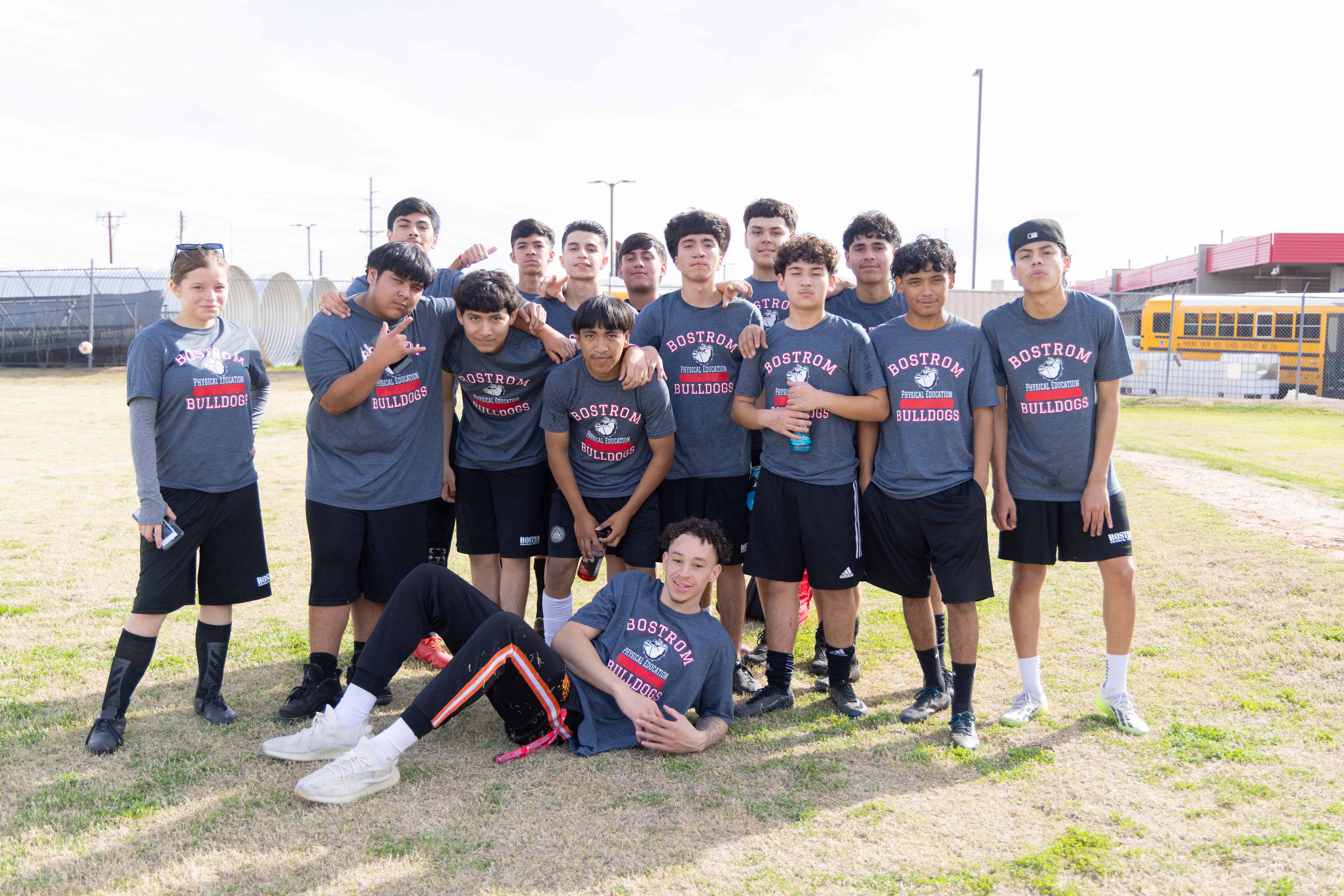 student physical education group photo