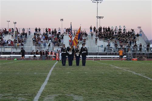 Color Guard Team in Football Home Game