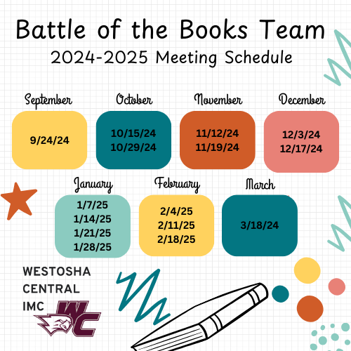 Battle of the Books Next Meeting 11/12/24