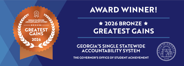 Long County High School has earned the 2025 SSAS Greatest Gains Bronze Award