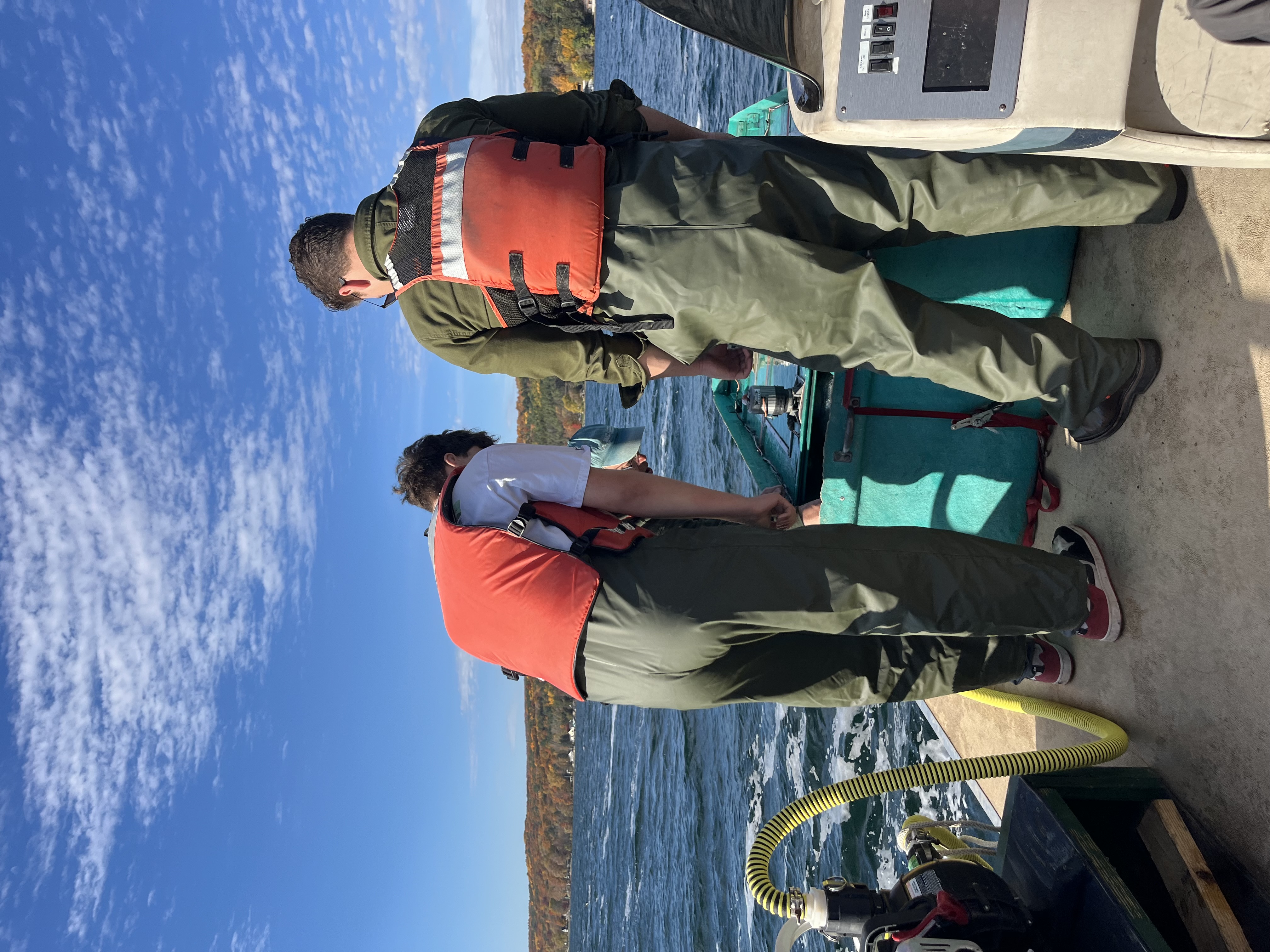 John Alderman shadowing with NYS Fish Hatchery