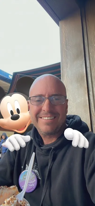 teacher using filter with mickey mouse