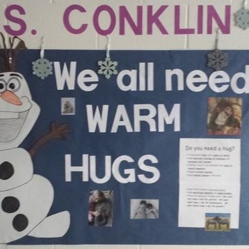 Warm Hugs bulletin board