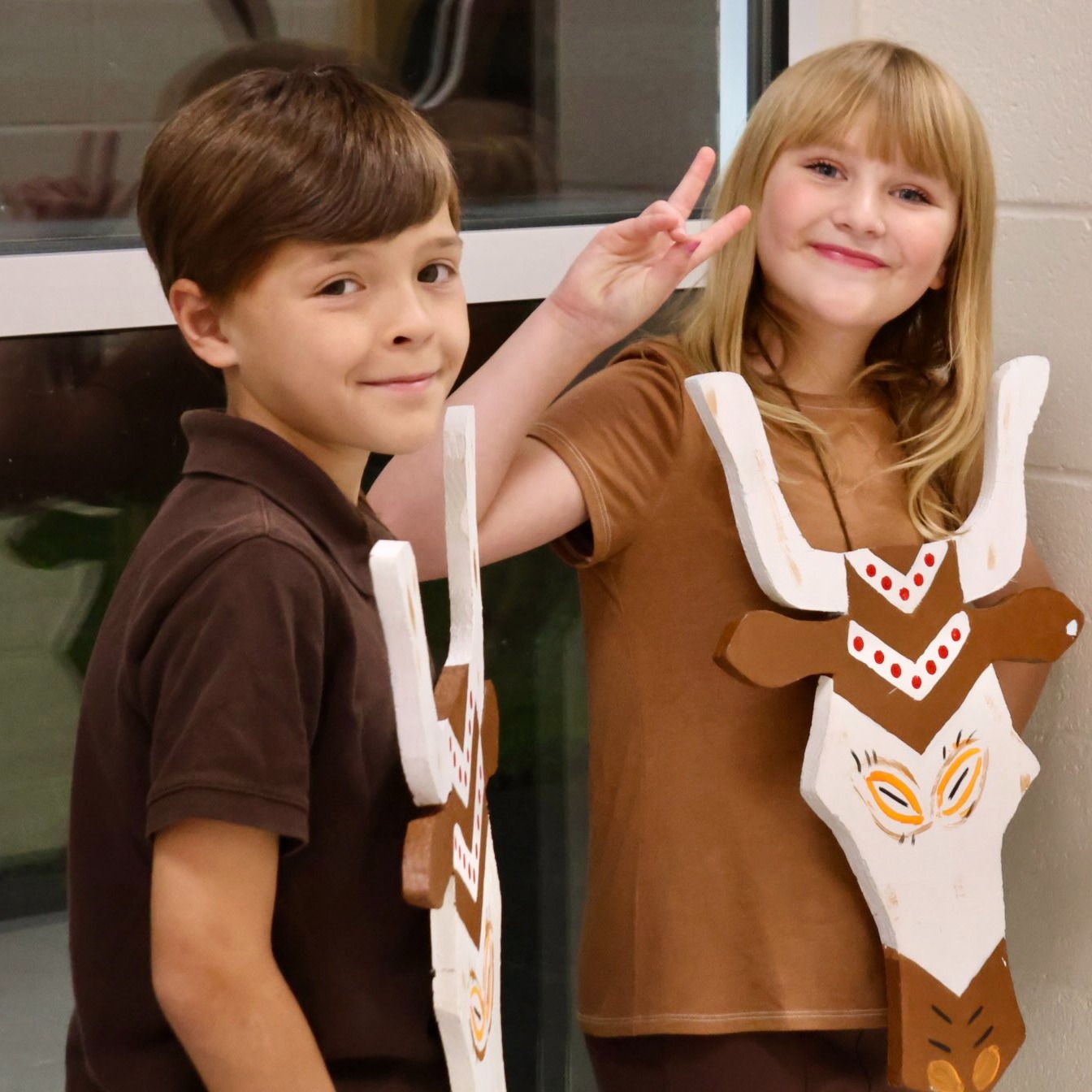 Lion king performers smile for the camera!
