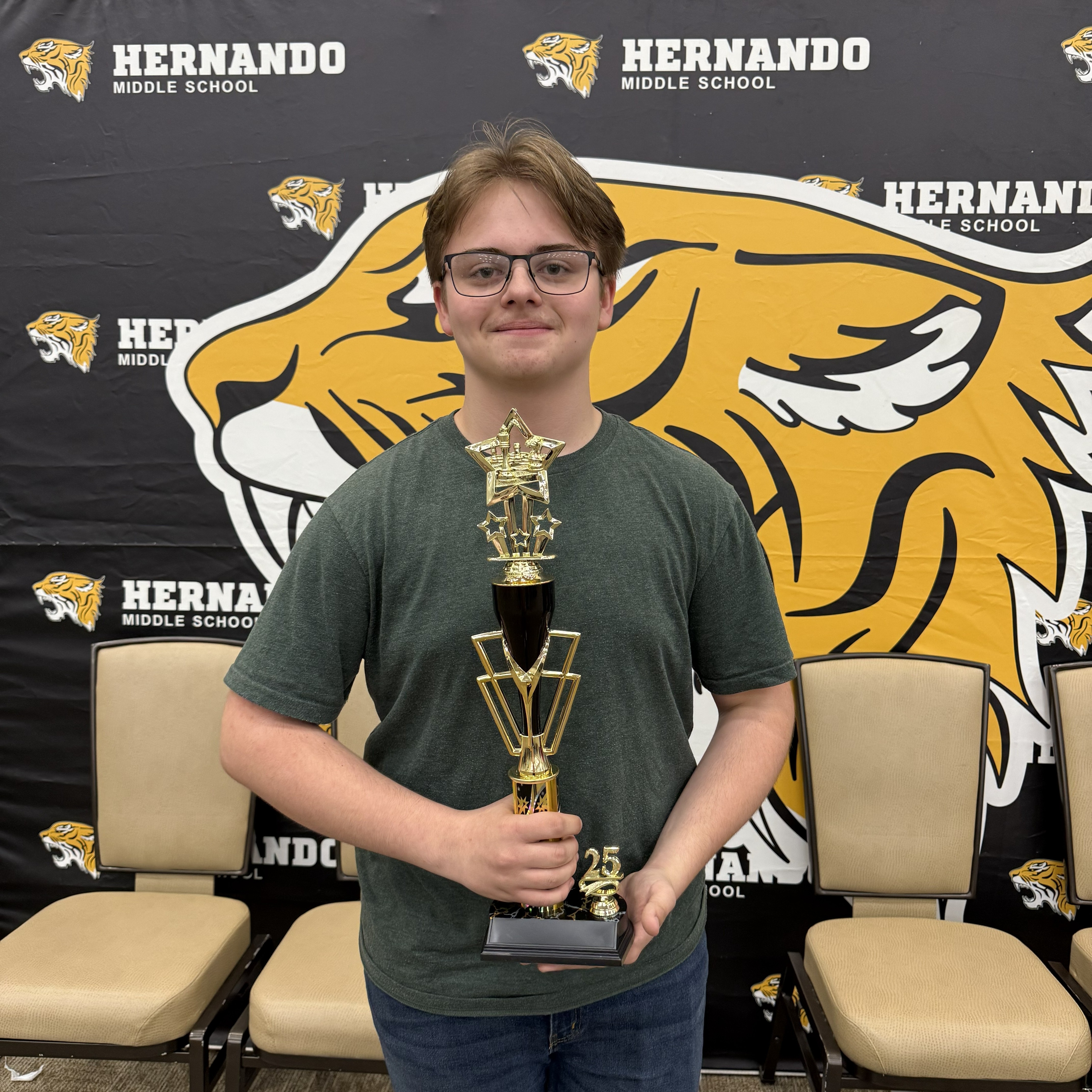 Tobias White wins 1st place overall at the DCS Chess Tournament 2025