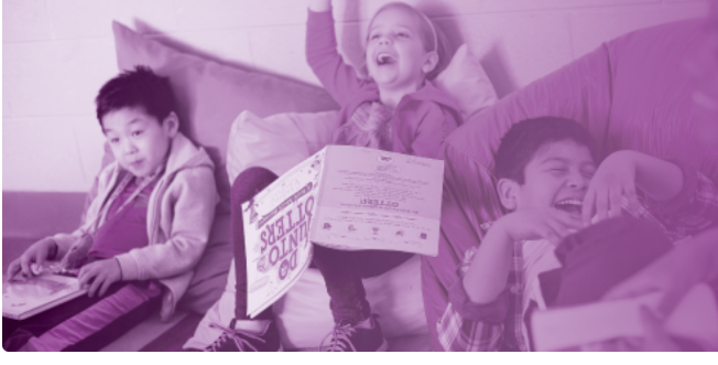 image of school aged children laughing 