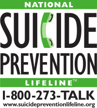 Suicide Prevention Lifeline Logo- 1-800-273-TALK