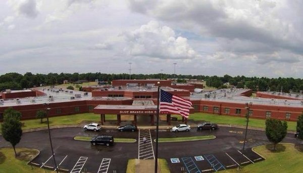 Olive Branch High School aerial view