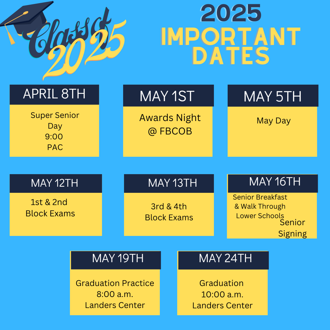 Senior Calendar of Events
