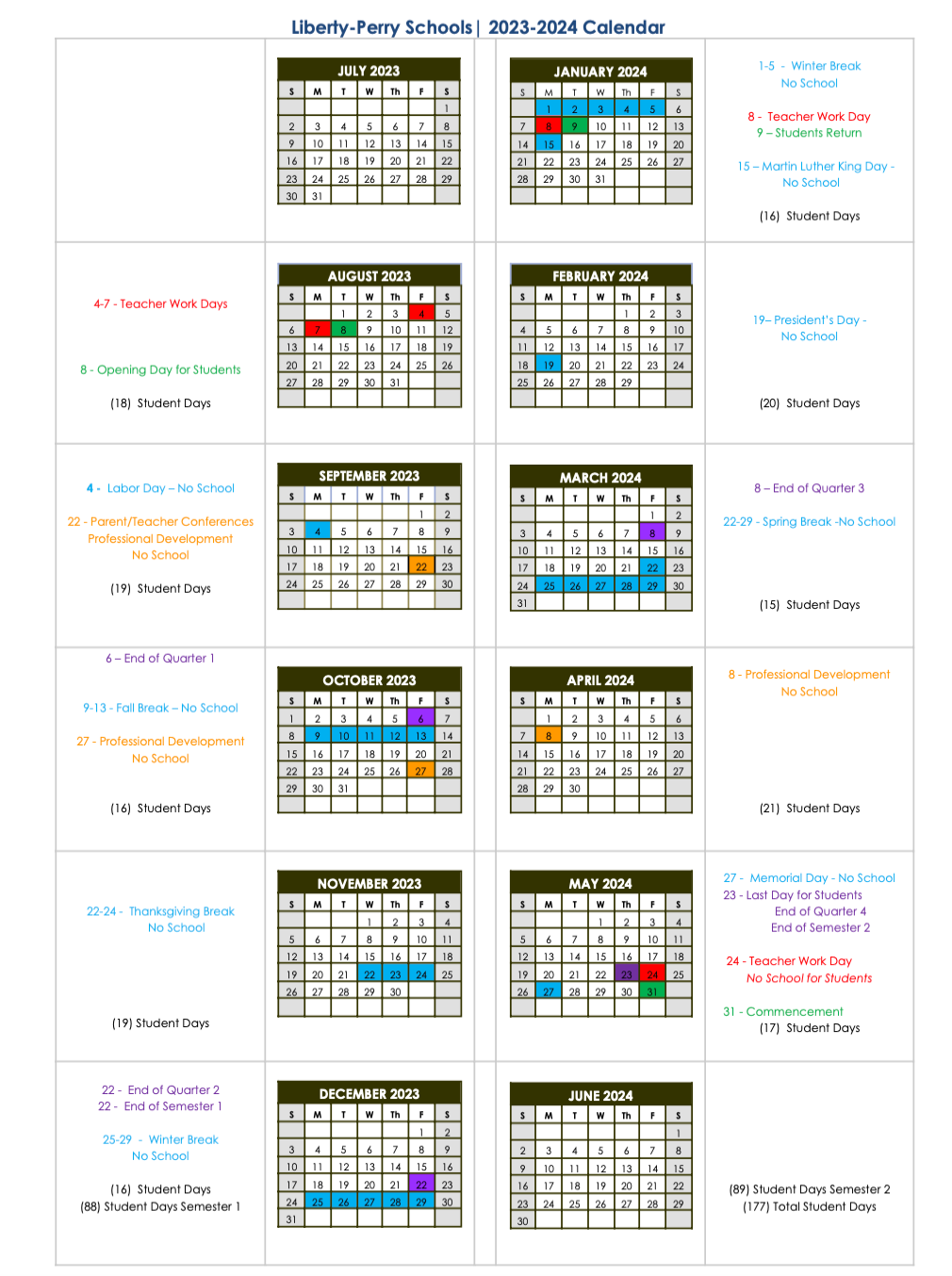 School Calendars | Liberty-Perry School District School Calendars | Liberty-Perry School District