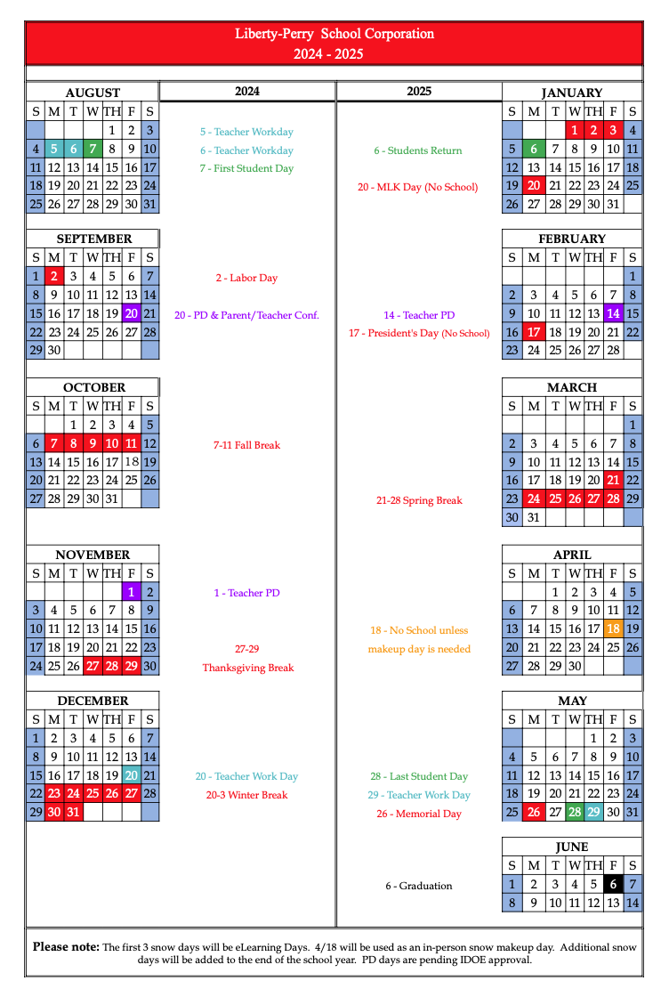 School Calendars | Liberty-Perry School District School Calendars | Liberty-Perry School District
