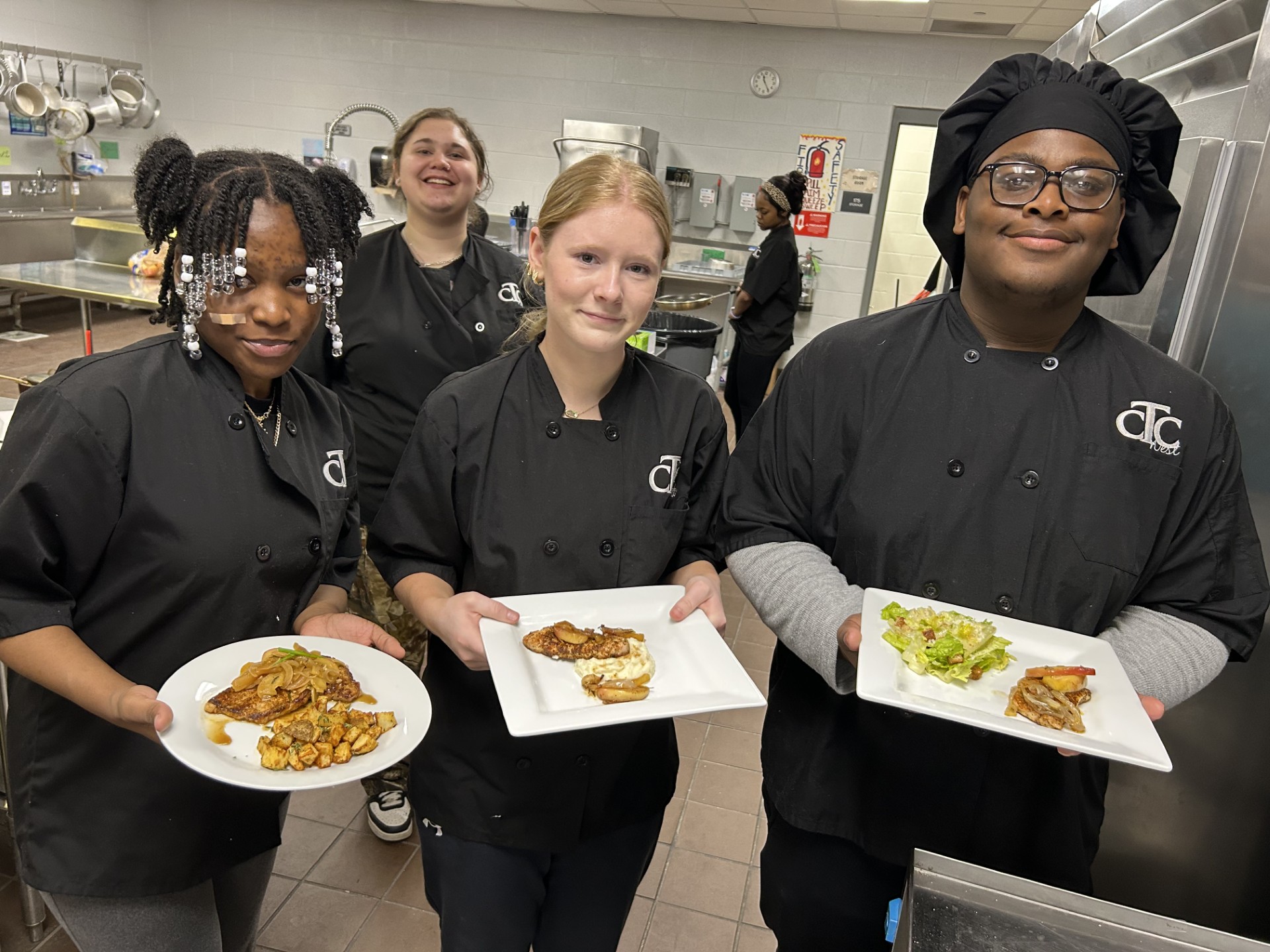 Students posing for pictures