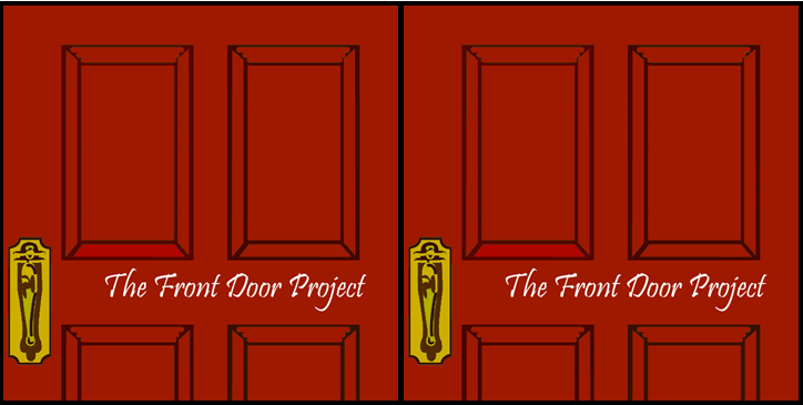 two doors that say "The Front Door Project"