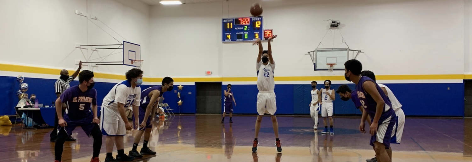 basketball player shooting a freethrow