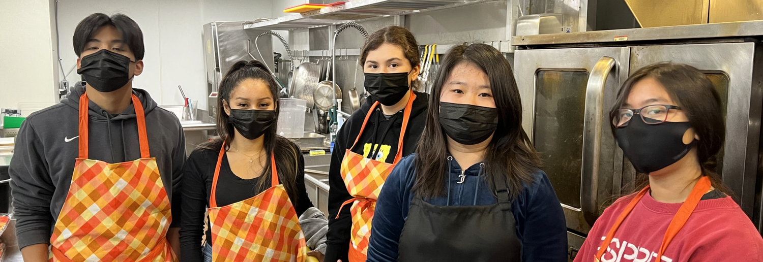 students in the kitchen