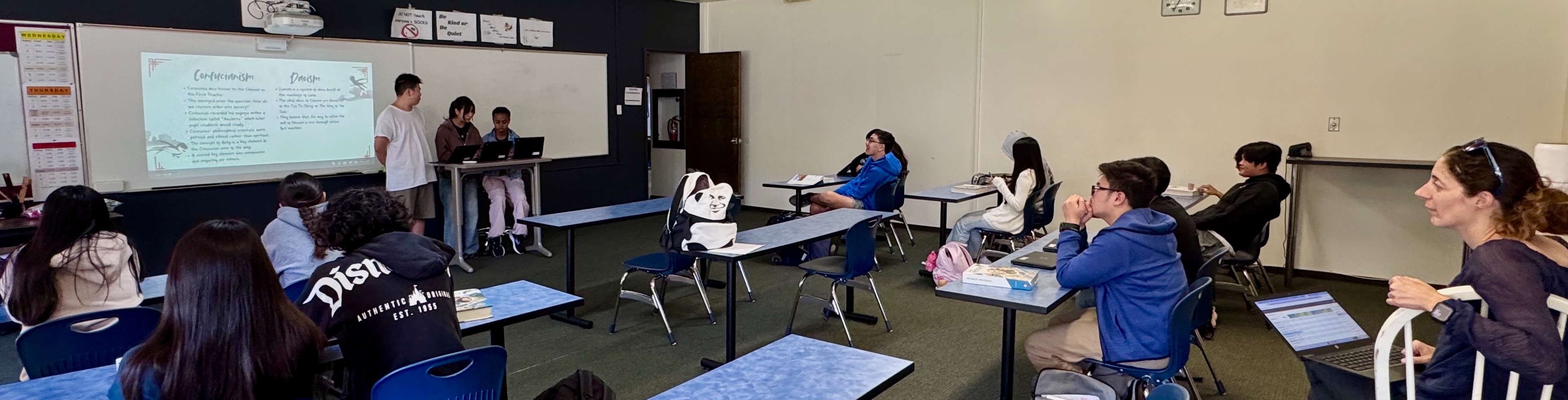student presentation in class