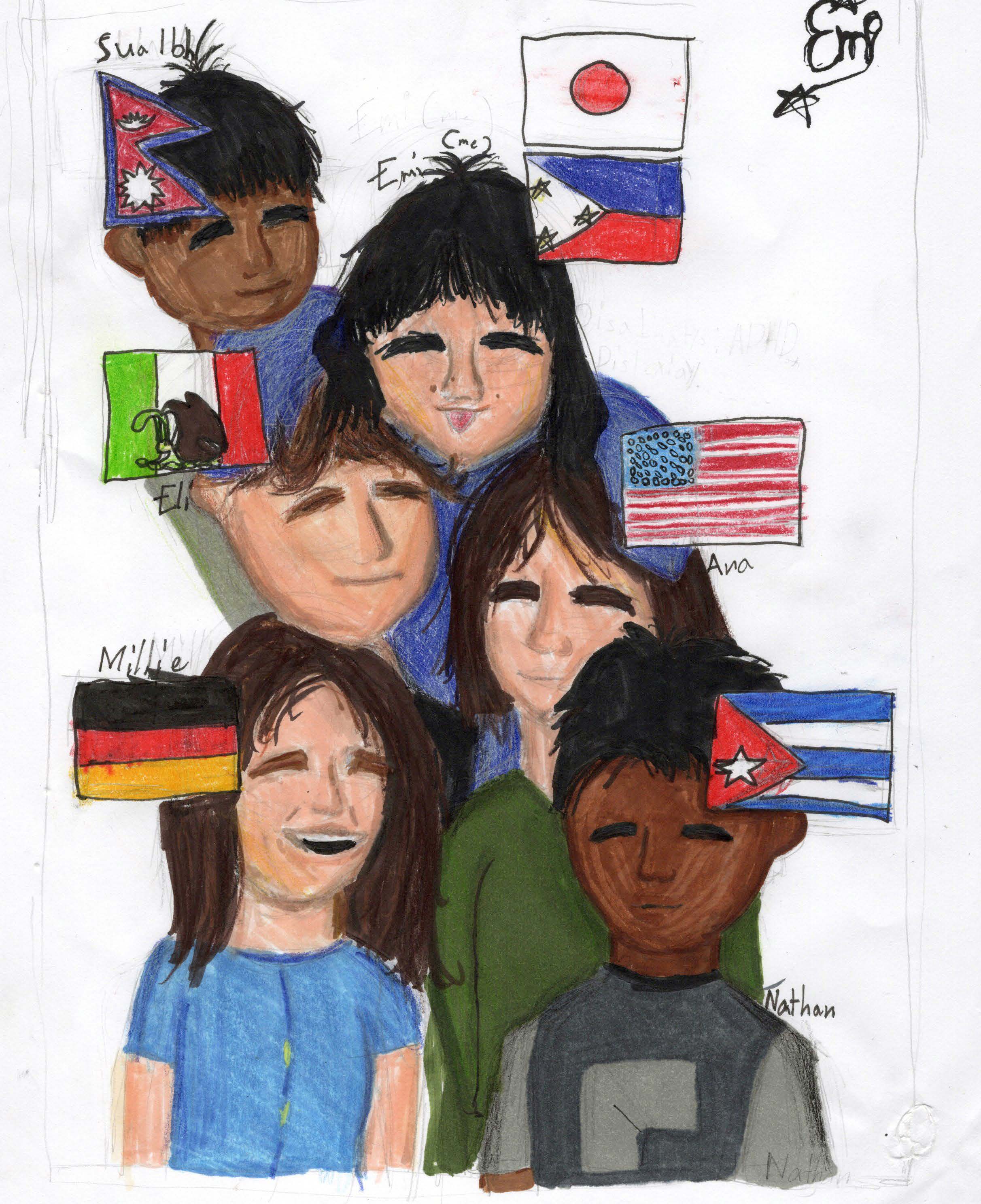 "Flag Friends" by Emiko Valdez