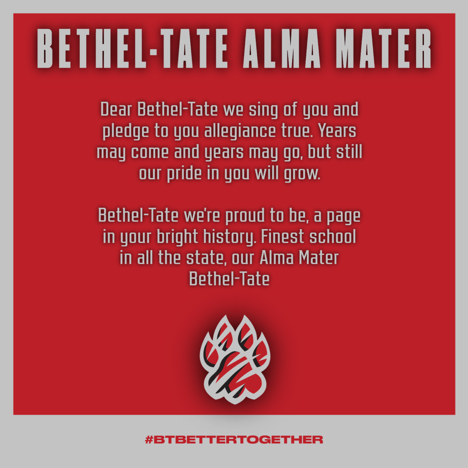 bethel-tate alma mater