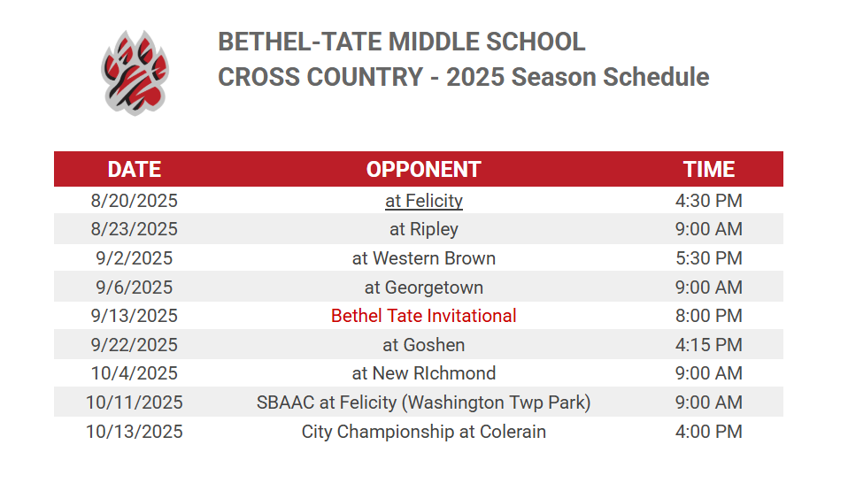 schedule