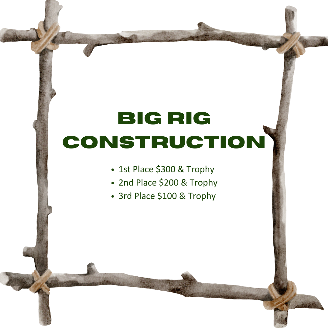 Big Rig Construction 1st Place $300 & Trophy    2nd Place $200 & Trophy    3rd Place $100 & Trophy