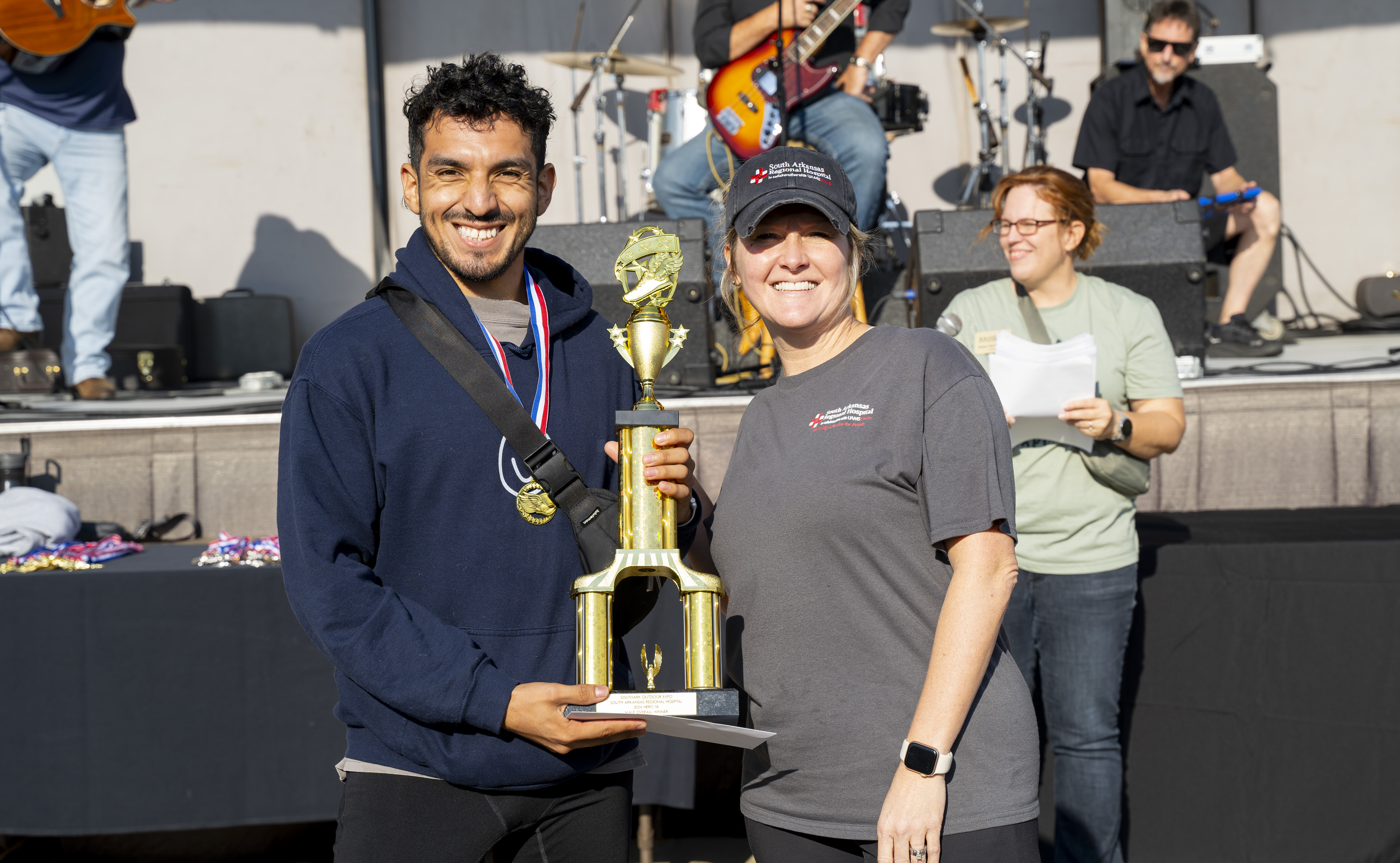 Photo of overall male Hero 5k winner from 2024 Outdoor Expo