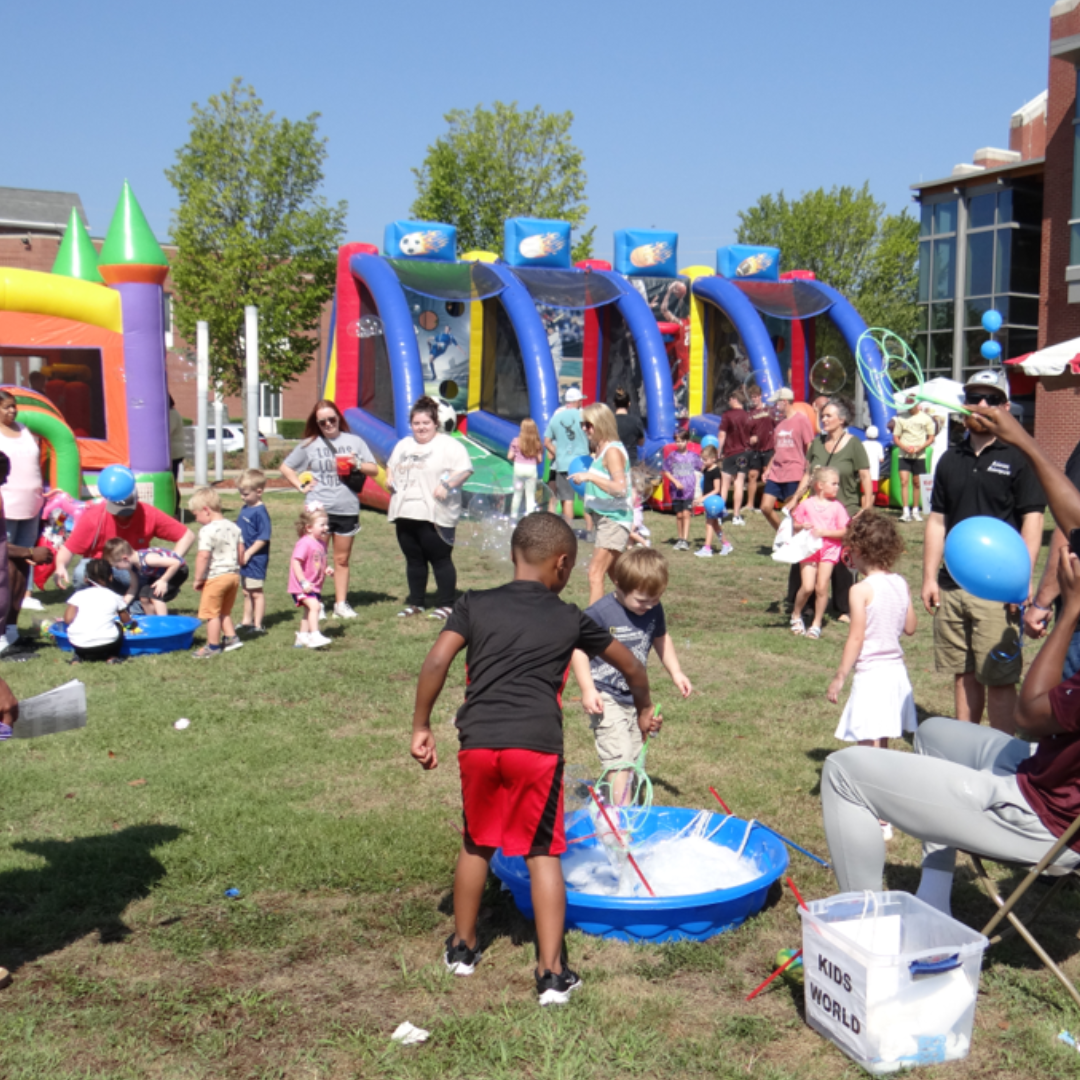 Photo of children playing at the 2023 Outdoor Expo Kids World