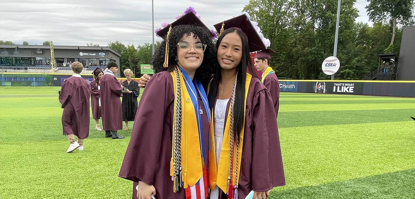 2 AHS seniors at graduation