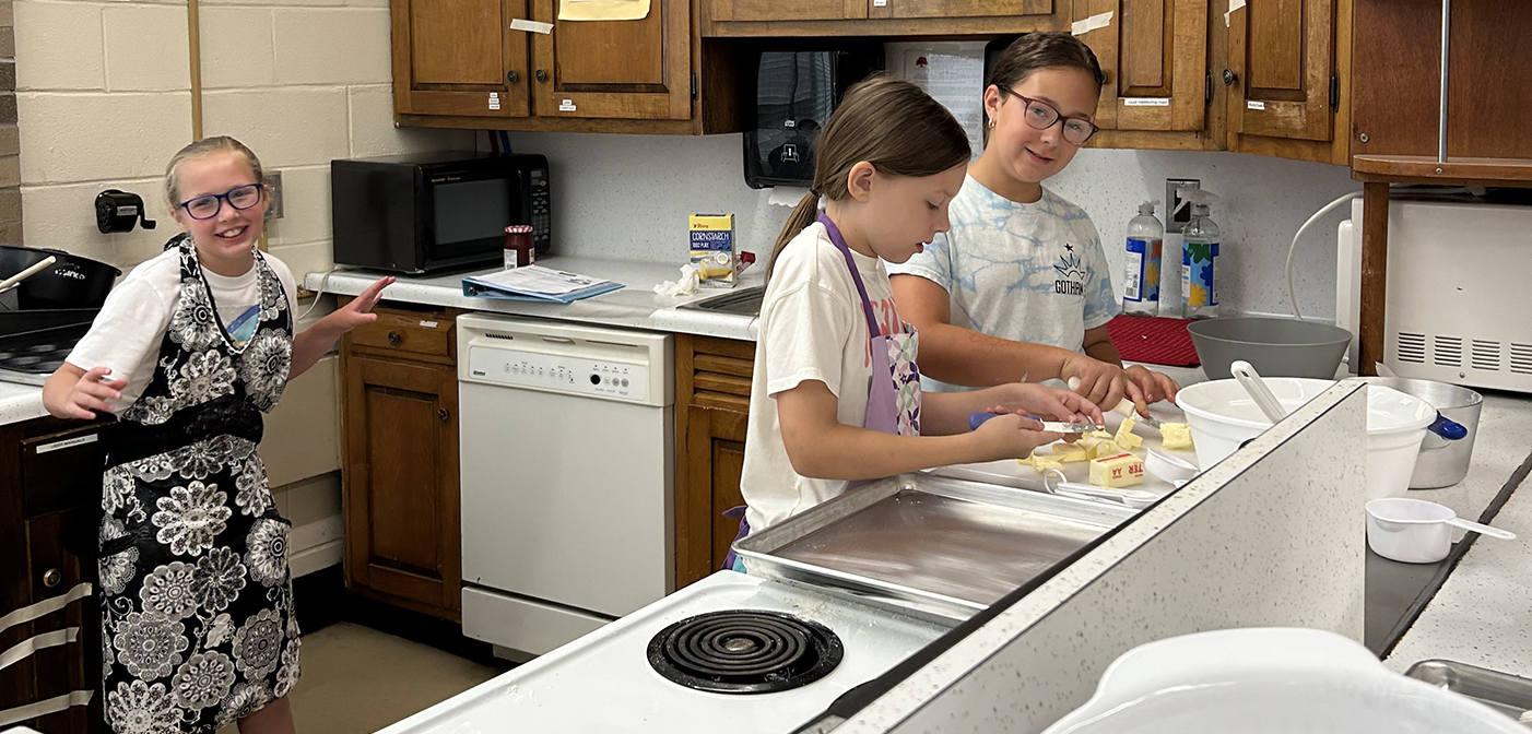 Students cooking