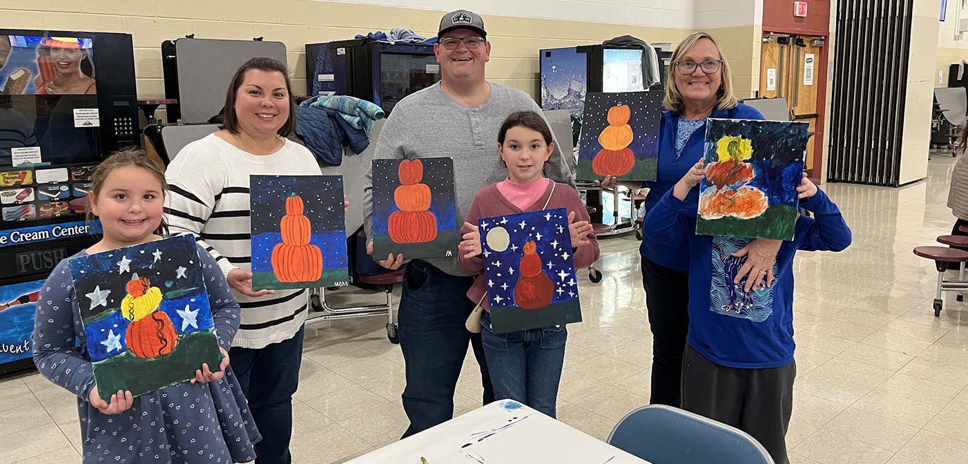 Family at Cookies &amp; Canvas Nov. 14