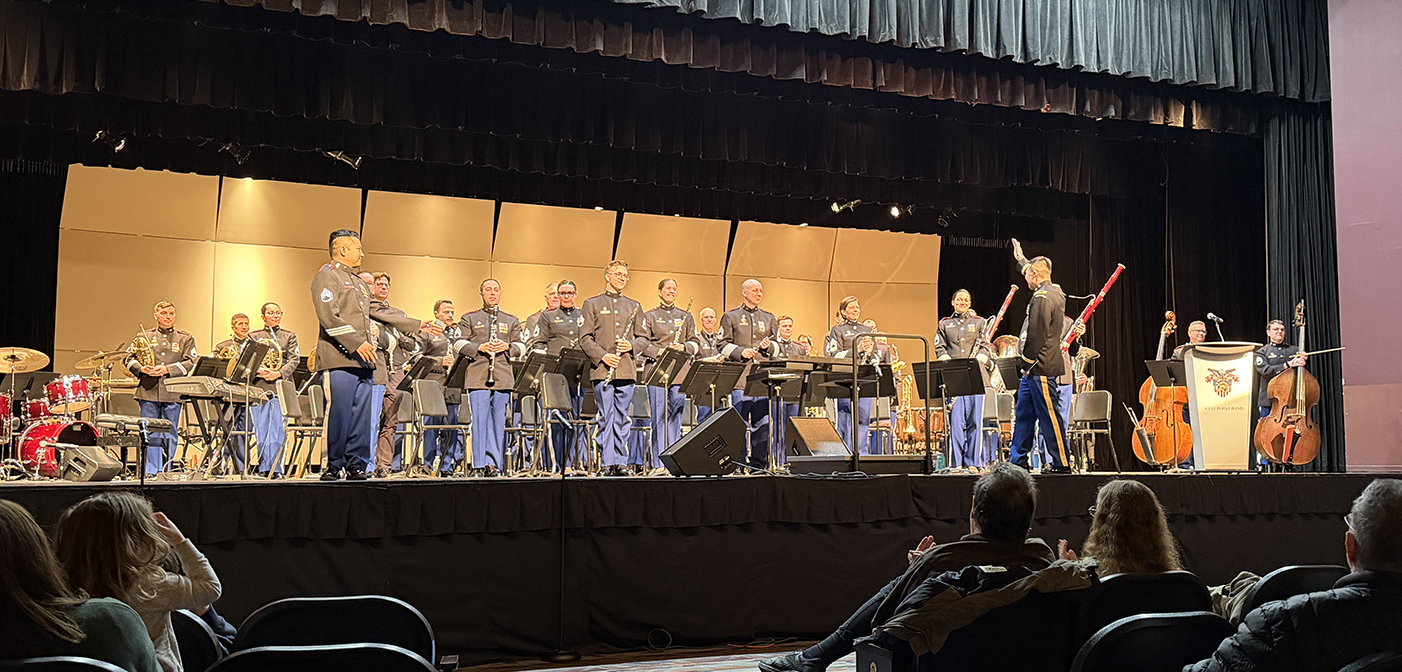The West Point Concert Band performed at Arlington High School on Feb. 25