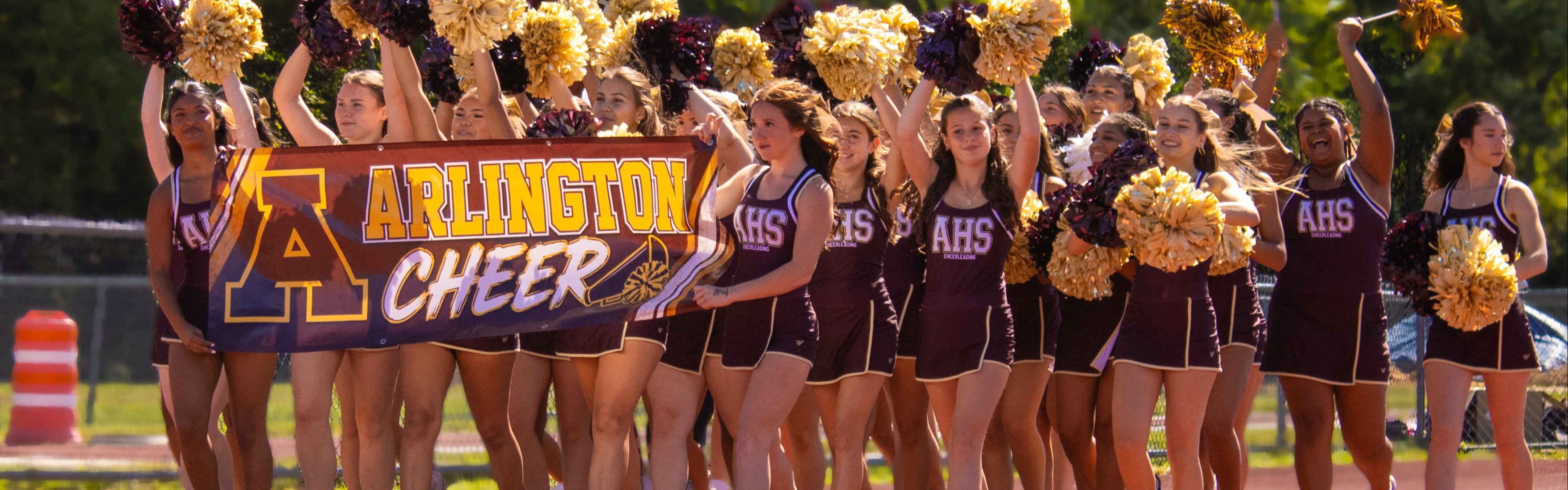arlington cheerleaders at pep rally