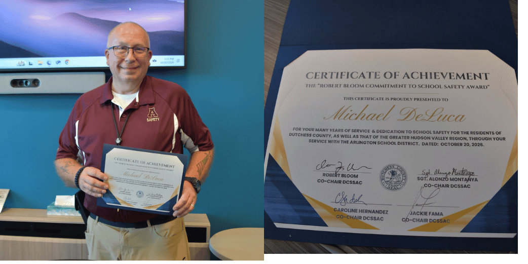 Arlington High School Safety Monitor Michael DeLuca