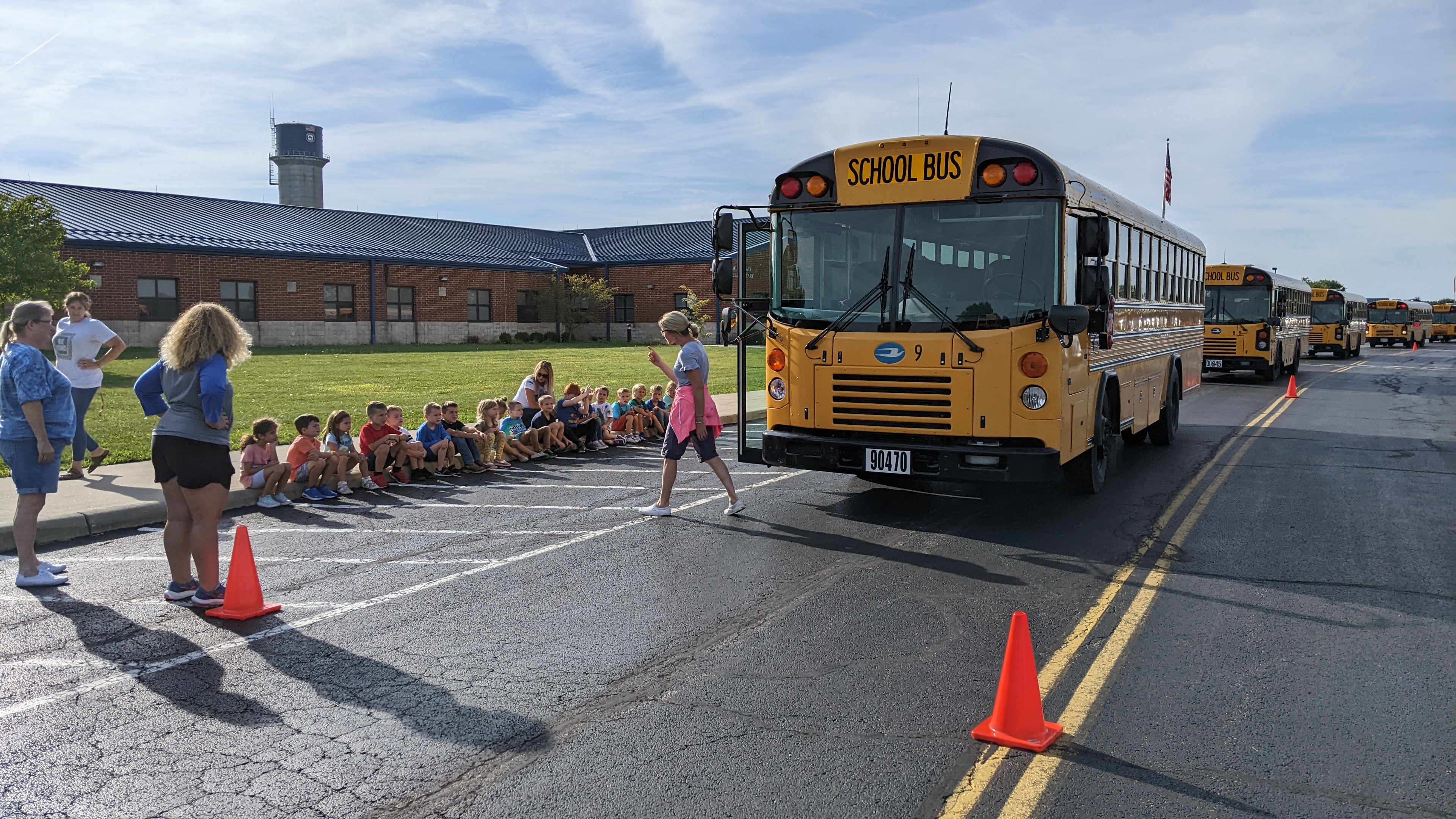 school bus in front of Miami East ELementary