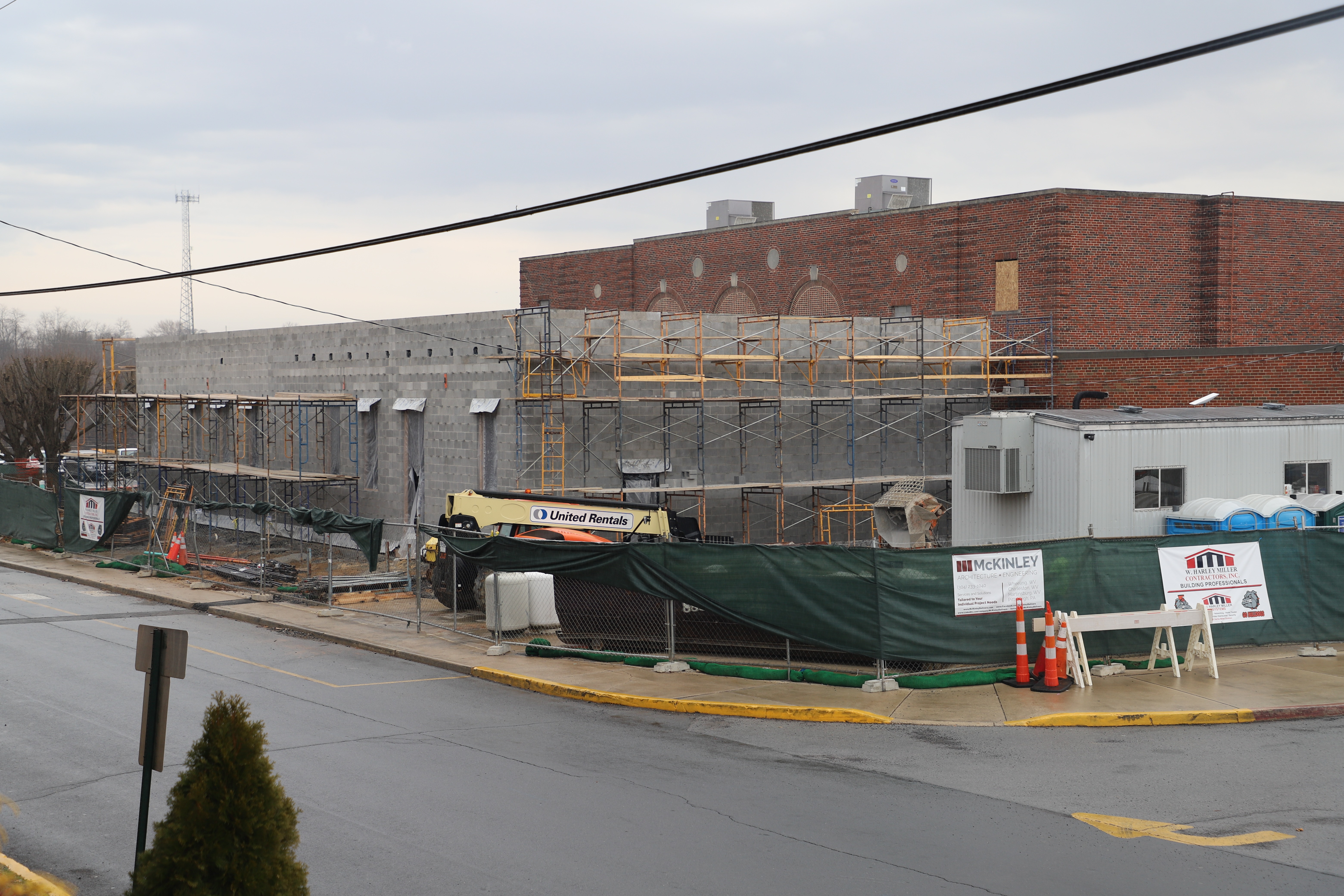 image of construction at martinsburg high school
