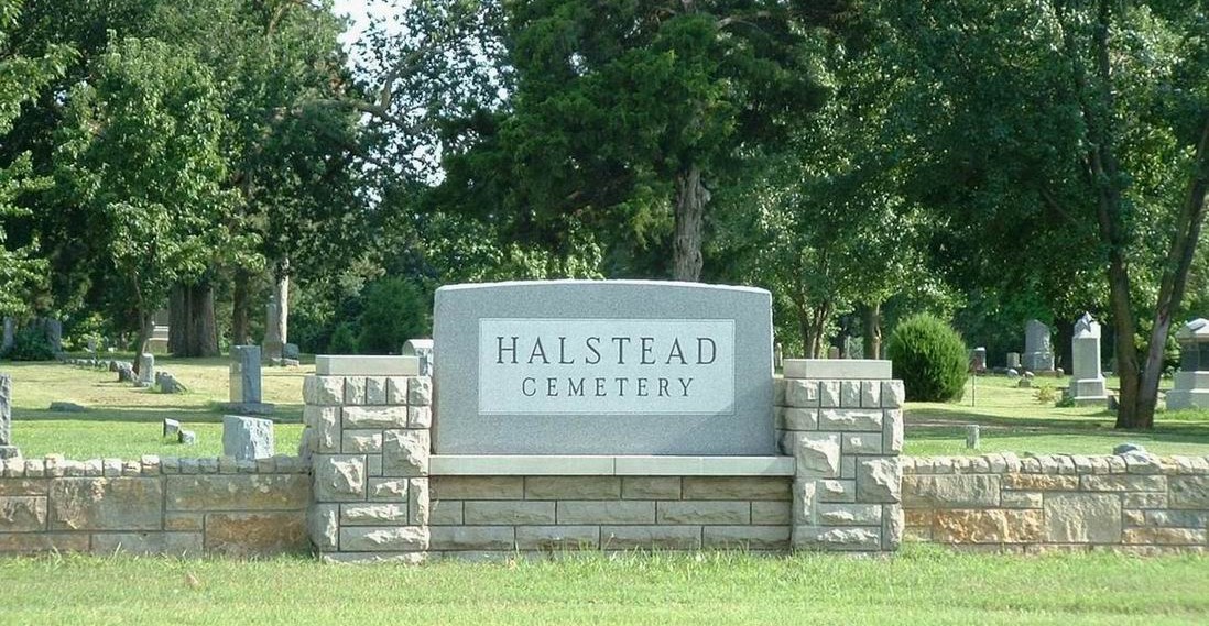 halstead cemetery stone wall