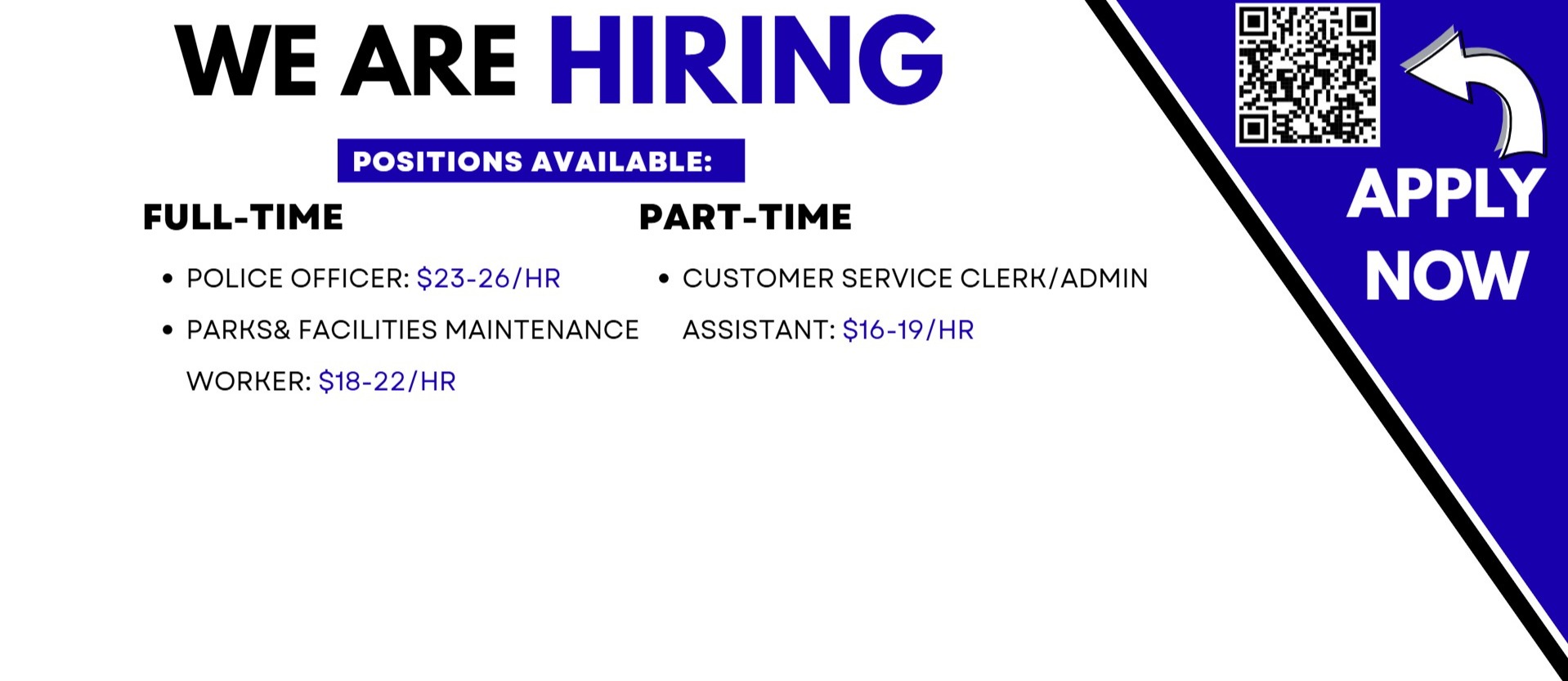 NOW HIRING CITY OF HALSTEAD