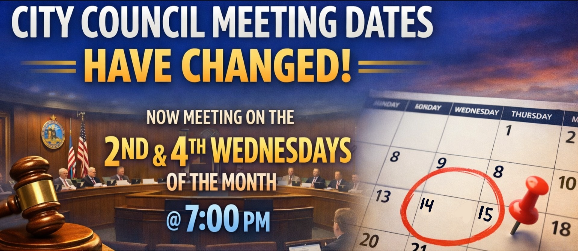 city council meeting changes