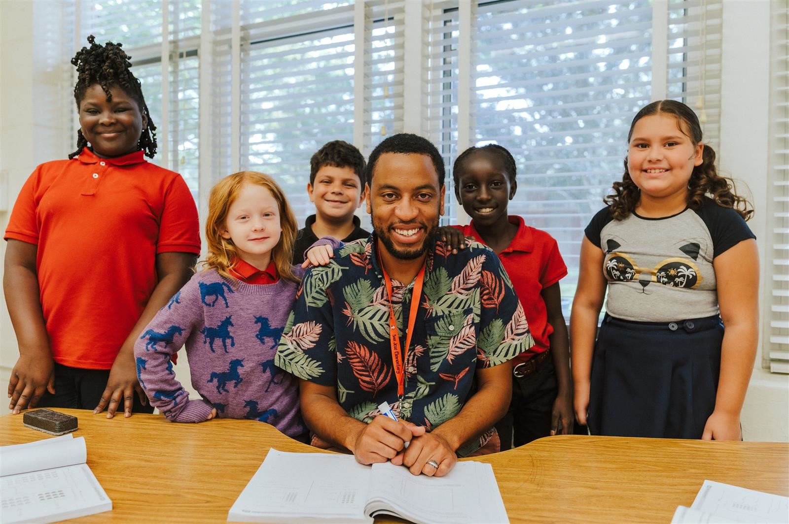 Students smiling