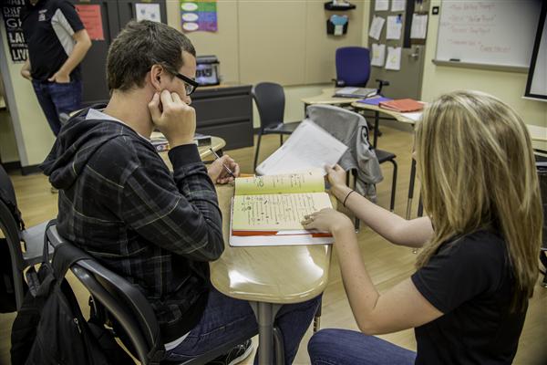 Students at a classroom