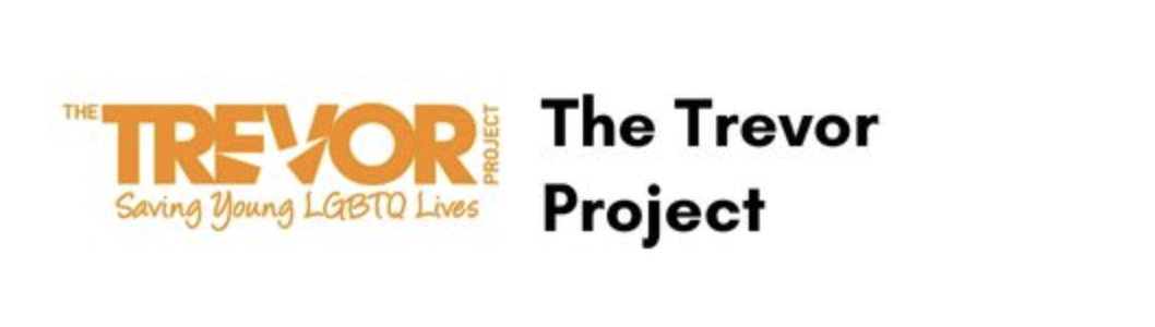 The Trevor Project logo, signifying the organization's presence and support for LGBTQ+ youth.