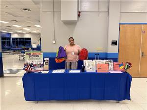 Coordinator Ms. Joanne Ortiz at the CLC event