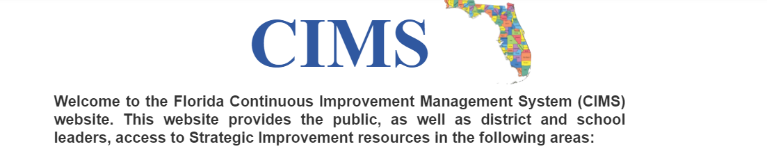 CIMS improvement plan website banner