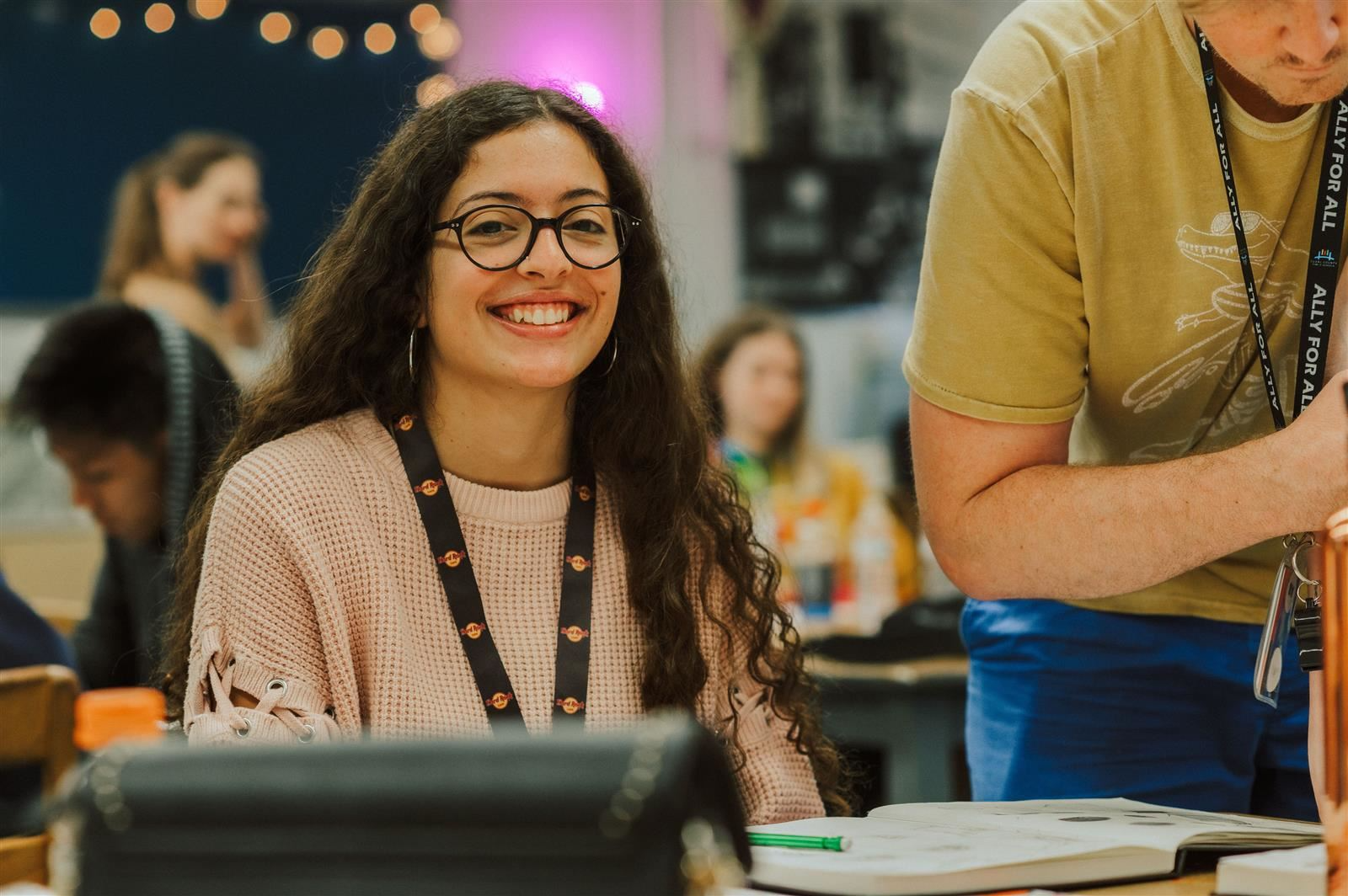 Student smiling